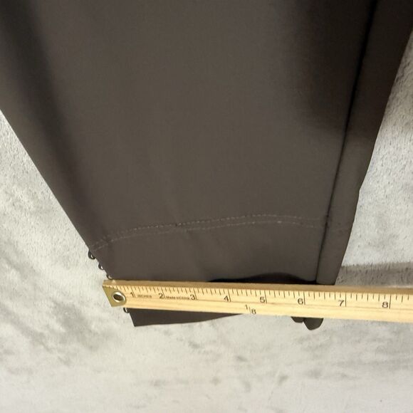 IC by Connie K Brown Size Large Button Hem Cropped Pull On Pants Stretch - Picture 7 of 9